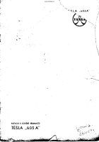 Tesla 605a - Navod k udrzbe 